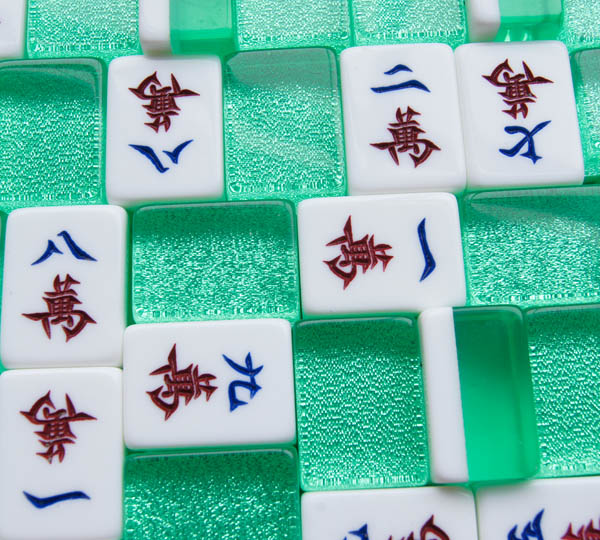 御圣5分百搭水晶麻将台湾麻将牌 木盒装(黑金)