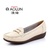Aolun/澳伦 2013新款真皮休闲透气防滑软底舒适平跟妈妈单鞋5400401(白色 37)