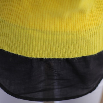 2013秋装新款女装韩版修身显瘦长袖纯色假两件女式毛衣针织衫(黄色 均码)