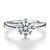 钻石快线 18K白金钻戒女士结婚钻石戒指 经典直臂心形爪时尚定制V-60833N(白18k金25分)第3张高清大图