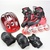 中性黑红前轮避震轮闪可调儿童套装轮滑鞋 ZQ-20091(36-39)