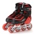 中性黑红前轮避震轮闪可调儿童套装轮滑鞋 ZQ-20091(36-39)第4张高清大图