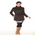 纯元 大立领毛呢大衣 女式精品外套 2013秋冬新款上架8007(棕色 XL)
