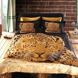 豹纹床品个性潮流四件套纯棉3D印花床品锐豹时尚豹纹图案床品床单(锐豹 1.8m床)