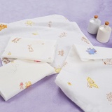 迪士尼宝宝纱布小方巾四条装 纯棉口水巾薄款 35*35CM