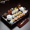 甲馨 实木茶盘 紫砂陶瓷 功夫茶具套装  2款可选(双用茶博士玉瓷茶圣茶具套装)
