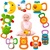 活石 婴儿玩具10件套牙胶摇铃套装 新生儿宝宝手摇铃手铃组合0-1岁牙胶摇铃(10件套奶瓶装)第2张高清大图