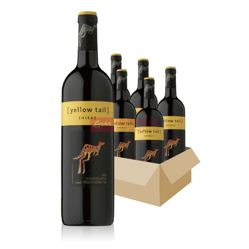 澳大利亚原瓶进口 黄尾袋鼠西拉红葡萄酒 世界