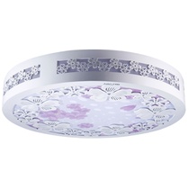 VNC LED田园现代简约LED吸顶灯具木艺花满堂卧室灯房间灯饰 CS806(15W 圆形 CS806)