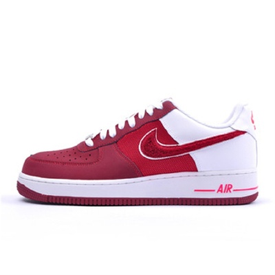 nike/耐克 正品男鞋air force 1空军一号af1休闲板鞋(白红488298-606