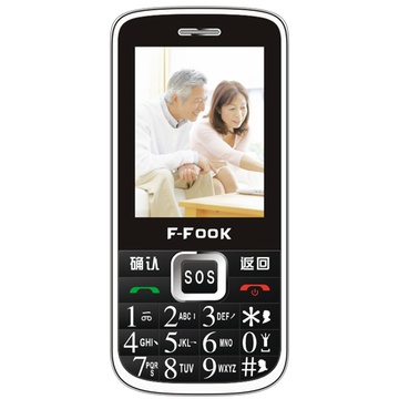 福中福（F-fook）F688双卡双待大屏直板老人手机GSM(黑色 套餐二)
 