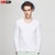 杰帝凡/JSTFE 新款韩版修身男式长袖T恤纯色V领打底衫长袖衫(军绿色 XL)第3张高清大图