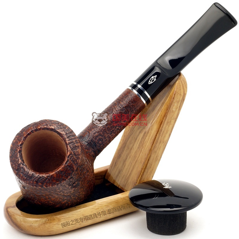 意大利沙芬savinelli 绅士石楠木烟斗带斗盖p273s-310喷砂面直斗