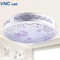 VNC LED田园现代简约LED吸顶灯具木艺花满堂卧室灯房间灯饰 CS806(15W 圆形 CS806)
