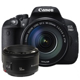 佳能(Canon)EOS 700D 18-135mm+50 1.8mm单反套机(佳能700d单反相机)(套餐一)