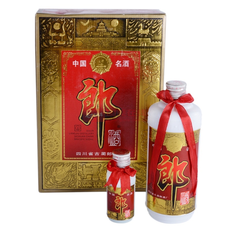 歌德盈香老酒郎酒礼盒装90年代后期39度500ml