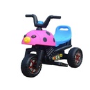 甲壳虫儿童电动车摩托车宝宝三轮车玩具车童车(豪华款带音乐彩灯粉色)