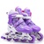 飞速可调节轮滑鞋儿童轮滑鞋溜冰鞋旱冰鞋儿童单闪套装(紫色 M)第2张高清大图