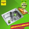 VOGA沃家 304不锈钢水槽单槽套装 洗菜盆加厚静音不沾油防堵塞水槽(单槽裸槽)