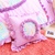 盛典家纺 韩式纯棉蕾丝床裙四件套爱丽丝梦游仙境-4色 可配多件套(紫色 大靠背1.2米)第3张高清大图