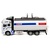 合金工程车模 1：32 仿真油罐车模型 儿童玩具车 回力运输货车汽车模型(蓝色)第2张高清大图
