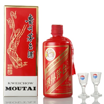 gome酒窖 茅台 红色限量版 酱香型白酒 53度 500ml
