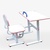 未来树多功能环保儿童书桌小孩可升降学习桌椅套装写字桌台小学生(普通款粉红色)第2张高清大图