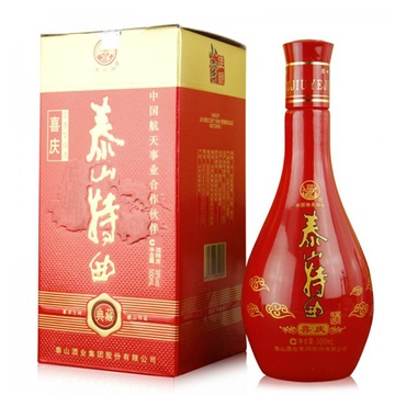 泰山白酒】39度 泰山特曲喜庆典藏 浓香型白酒 盒装500ml【图片 价格