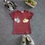 卡通短袖儿童男女童夏款棉T恤纯色运动休闲上衣(暗红 建议身高110cm)第4张高清大图
