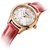雷迈表（REIMAH）手表 皮带石英腕表时尚潮流红色女表(红色 皮革)第2张高清大图