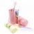 牙膏牙刷杯 糖果色收纳杯洗漱杯 便携式牙刷杯套装粉(粉红 单筒)第3张高清大图