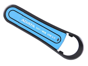 威刚（ADATA）S107 USB3.0防水抗震U盘（蓝色）（8GB）