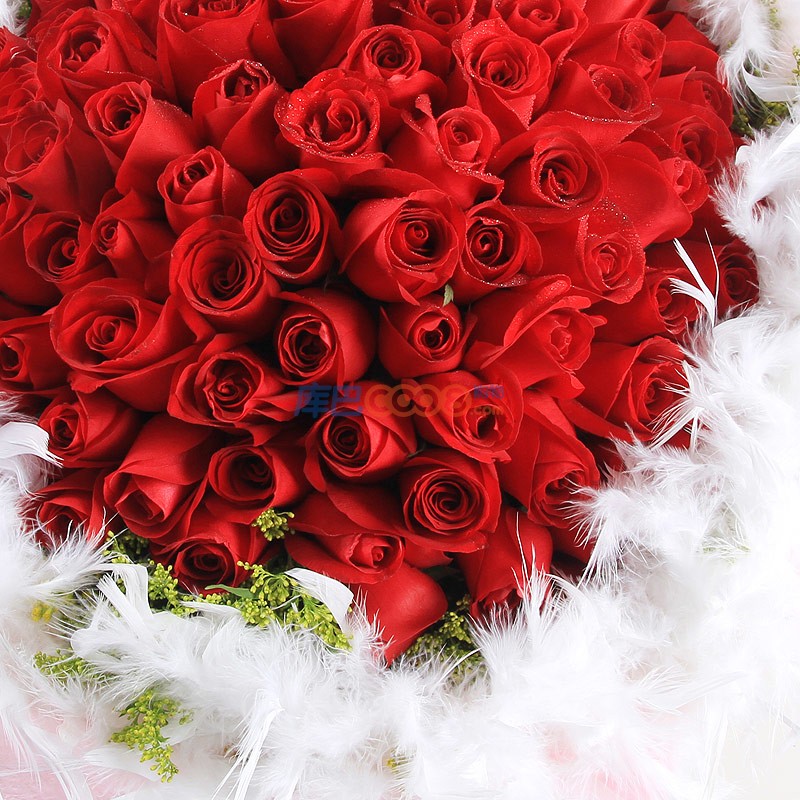 花集鲜花速递99朵红玫瑰爱你久久情人节鲜花