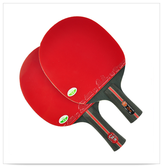 天津友谊729 二星直拍 双面反胶 乒乓球拍 2星成品拍 送拍套