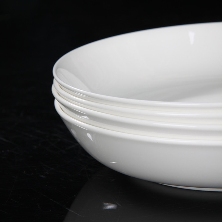 skytop皇室骨瓷白骨瓷7.5英寸饭盘4个装
