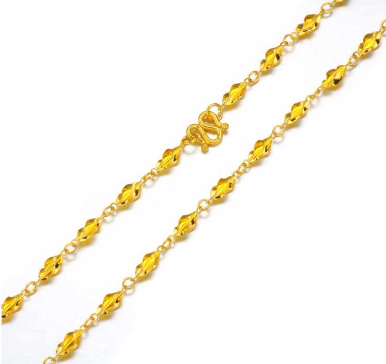 萃华金店千足金精品项链杨桃链523g