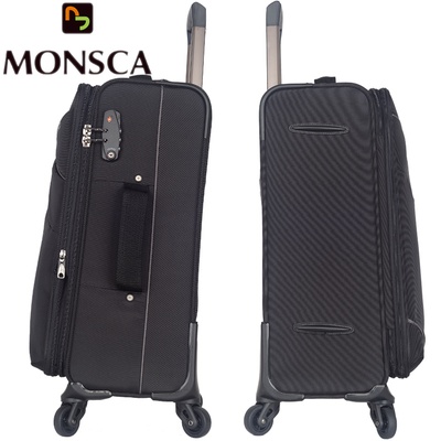 MONSCA摩斯卡 商务休闲款 20寸24寸28寸 旅行行李拉杆箱 MSC001(黑色 28寸)