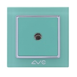 LVC6501C 水晶钢化玻璃面板 一位宽频电视插座(翡翠绿)
