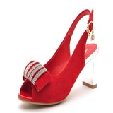 moolecole/莫蕾蔻蕾 新款凉鞋水钻高跟露趾粗跟 后绑带女鞋 153-1(红色 37)