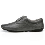 欧伦堡男鞋 新品上市休闲商务鞋英伦风休闲牛皮鞋CABA1205(灰色 43)