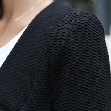 2013秋装新款外套 韩版时装 女士修身OL小西装时尚休闲韩版A8178(黑色 S)