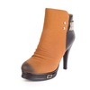麦高 2013冬季新款女鞋 时尚短靴 高跟女靴 33917001-Z01(棕色 35)