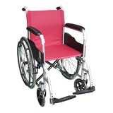 圣光 SG-LY-01000120 老人轮椅 加厚钢管 超大坐宽 升降脚踏(银红)