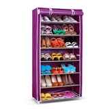 豪享佳 鞋柜 简易加固鞋柜 大容量无纺布鞋柜 HH-O1B-XG-D7(紫色#886)