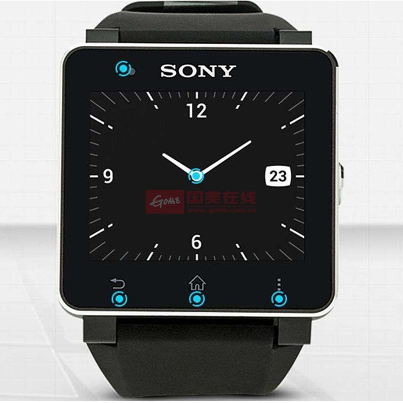 【索尼sw2 硅胶版智能穿戴设备图片】索尼(sony) 第二代智能手表 sw2