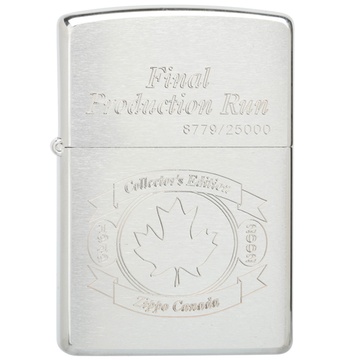【20309火机烟具】芝宝zippo打火机 02年加拿大工厂关闭限量纪念(lim