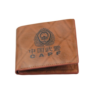 武警陆军特种兵雪豹突击队钱包黄色钱包男款纯黄牛皮证件钱包卡包武警