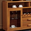 御品工匠 现代中式实木餐边柜 榆木家具 碗柜餐具储物柜 厨房橱柜 C6301(榆木色 餐边柜)