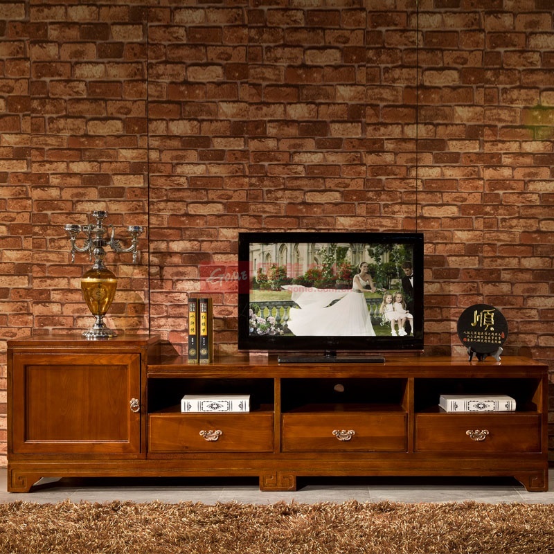 爱尚妮家具 中式实木电视柜 2.