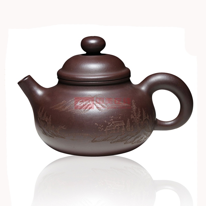 宜兴紫砂壶 全手工茶壶 蔡艳 容天壶 原矿紫泥 特价图片展示-国美在线